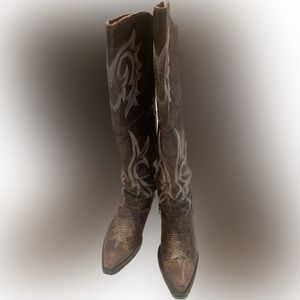 DAN POST WOMEN'S JILTED KNEE HIGH WESTERN BOOTS